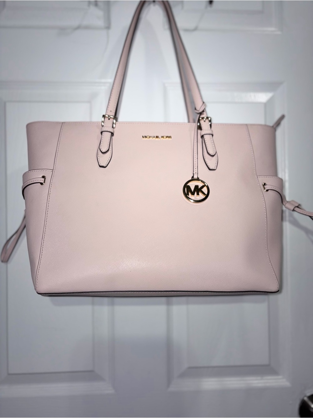 Michael Kors Voyager Large Saffiano Leather Tote Bag Blush Pink